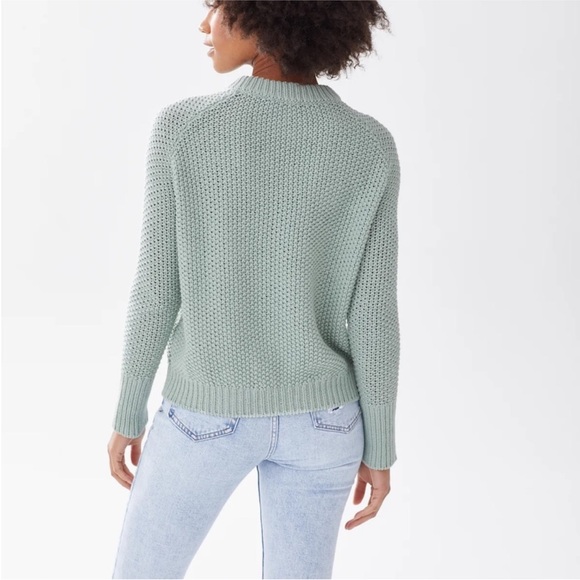 Alice Walk The Fisherman Crewneck 100% Cotton sweater size Small - sage green - Picture 2 of 11